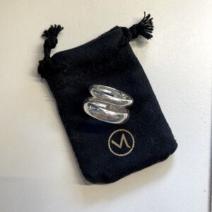 Mejuri Duet Ring silver, size 9